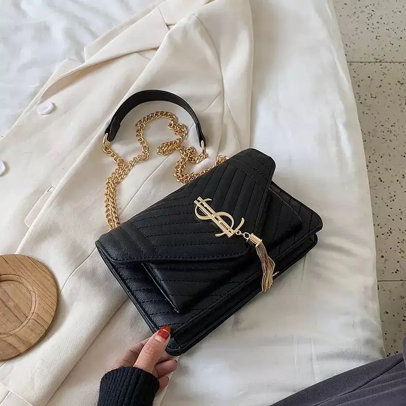 

Luxury Handbags Fashion Women Leather Messenger Shoulder For Daily Designer Female Crossbody Bag Lock Black