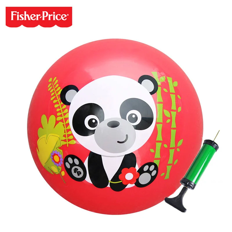 Fisher Price детские игрушечные мячи ПЭТ мяч детский сад мультфильм животных надувной