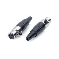 1pcs mini xlr 3 pin aviation connector female socket zinc alloy copper 3pin adapter for mic microphone audio video connecting