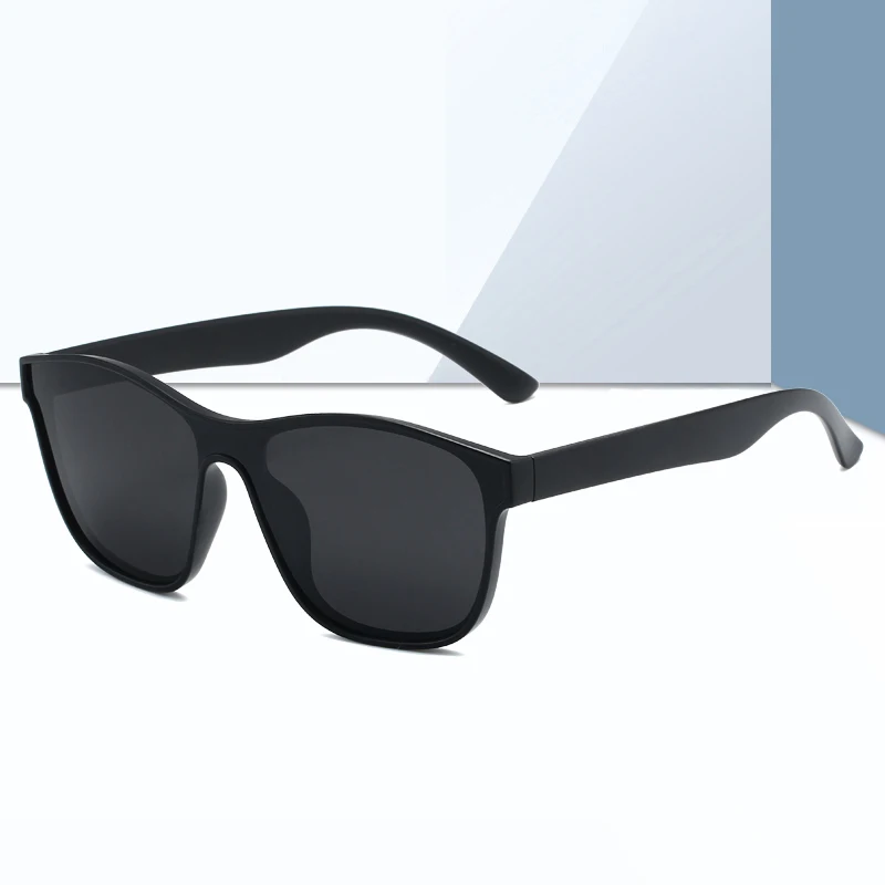 

2021 New design Square Polarized Sunglasses Men Women Fashion Square Male Sun Glasses Brand Design One-piece Lens Eyewear UV400