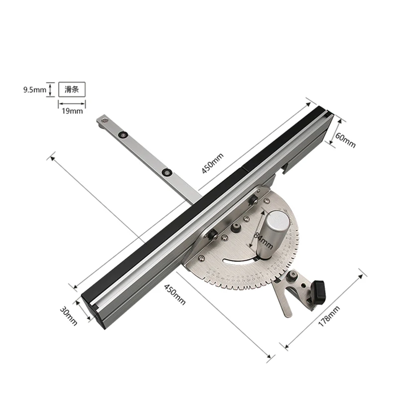 Miter Gauge Aluminum Profile Fence With Track Stop Table Saw Router Assembly Ruler For Woodworking Tools DIY | Инструменты