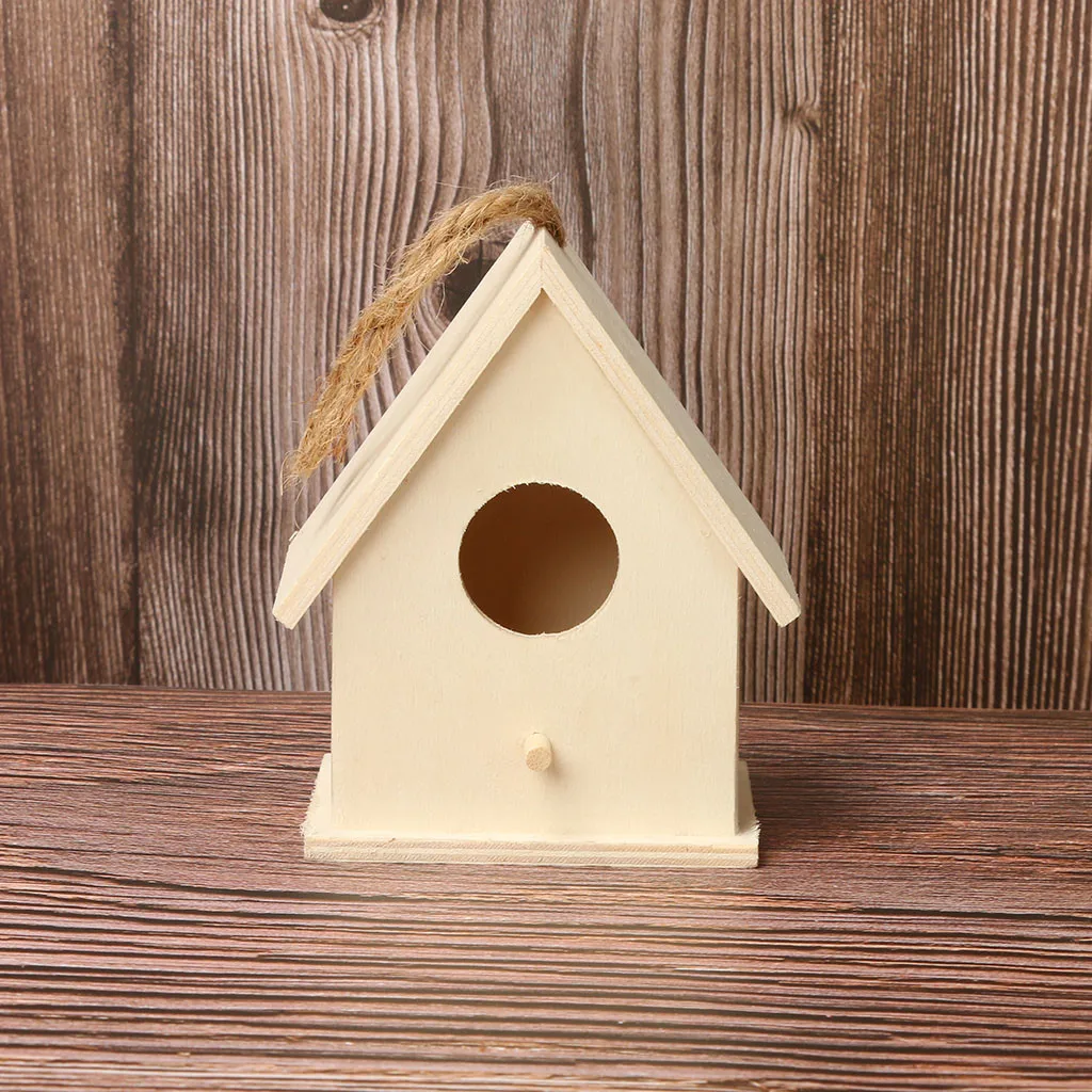 Nest Dox House Bird Box Wooden Cage Home Yard Decoration Birds Egg Container Breeding | Дом и сад
