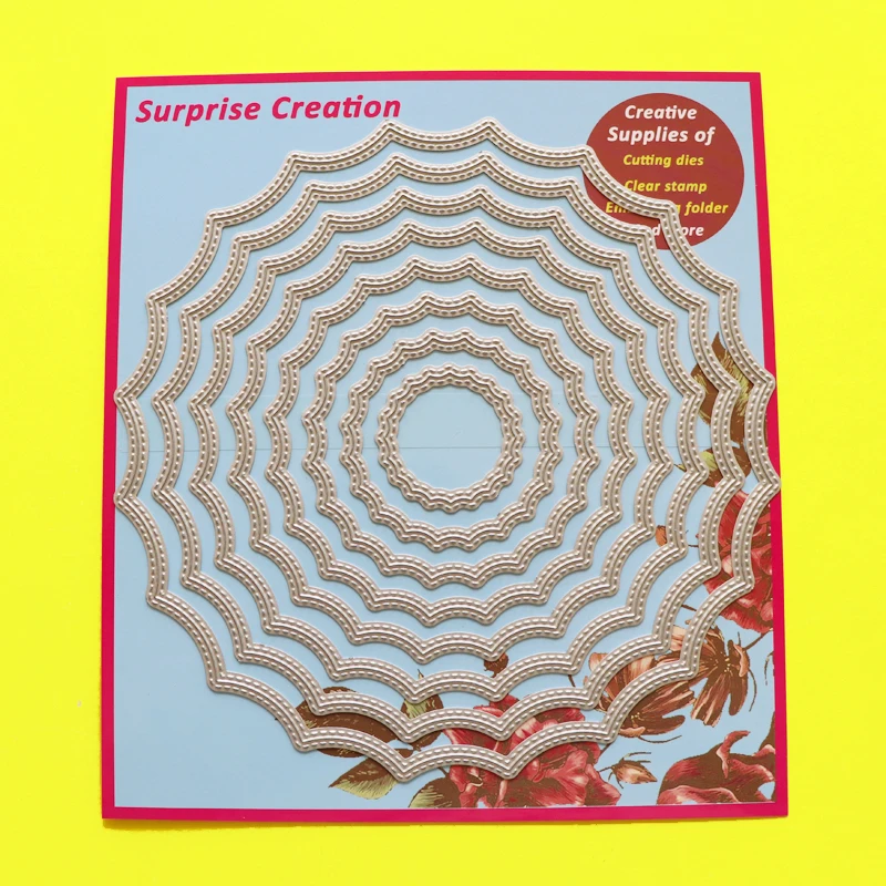 Трафаретный вырубной штамп 6x6 &quotволна круг Скрапбукинг оформление открыток DIY