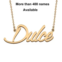 cursive initial letters name necklace for dulce birthday party christmas new year graduation wedding valentine day gift