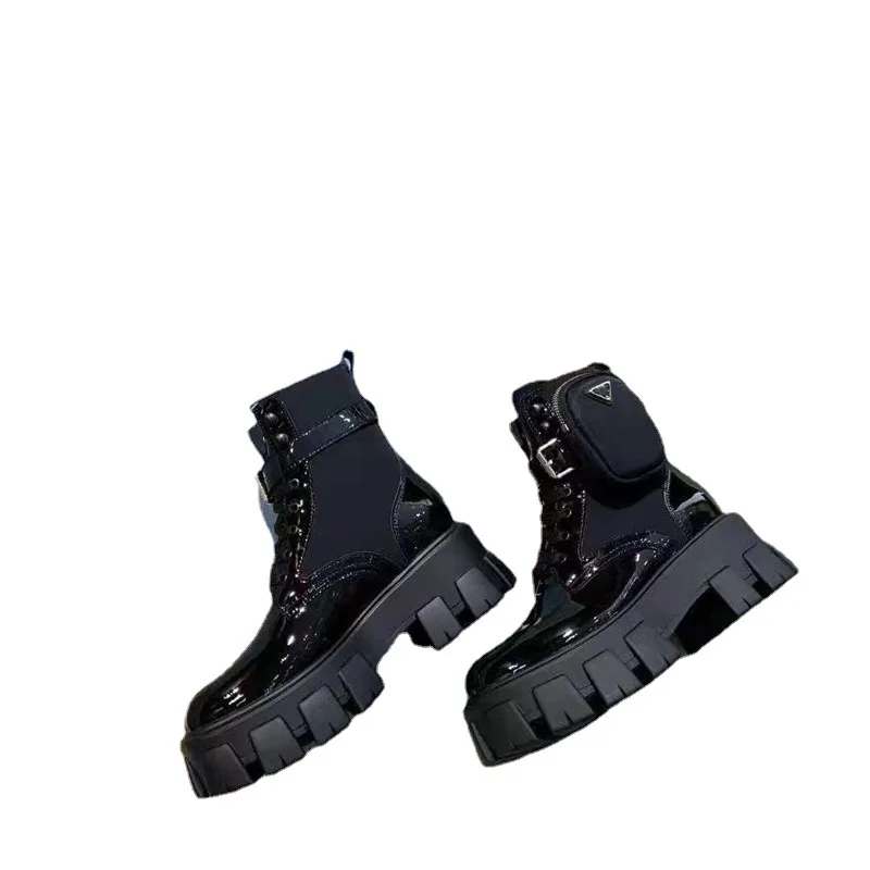 

Women boots luxury brand high quality 2021 Martin boots fashion muffin thick sole ankle boots motorcycle womens shoes casual