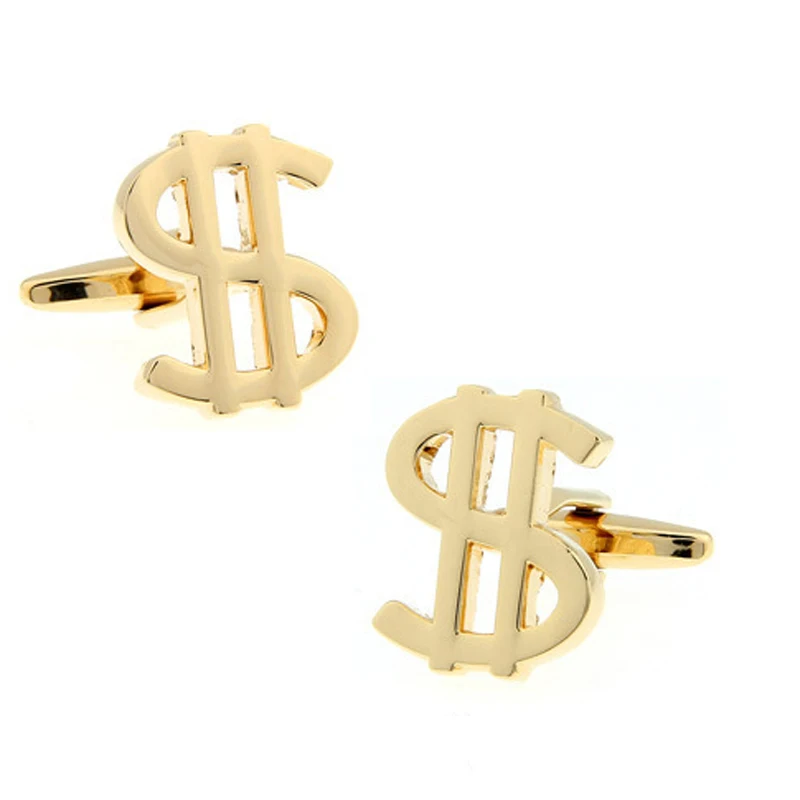 

$ Symbol Cufflinks High-grade French Men Gifts Daily Business Banquet Suit Shirts Accessories Personality Copper Gold Cuff Links