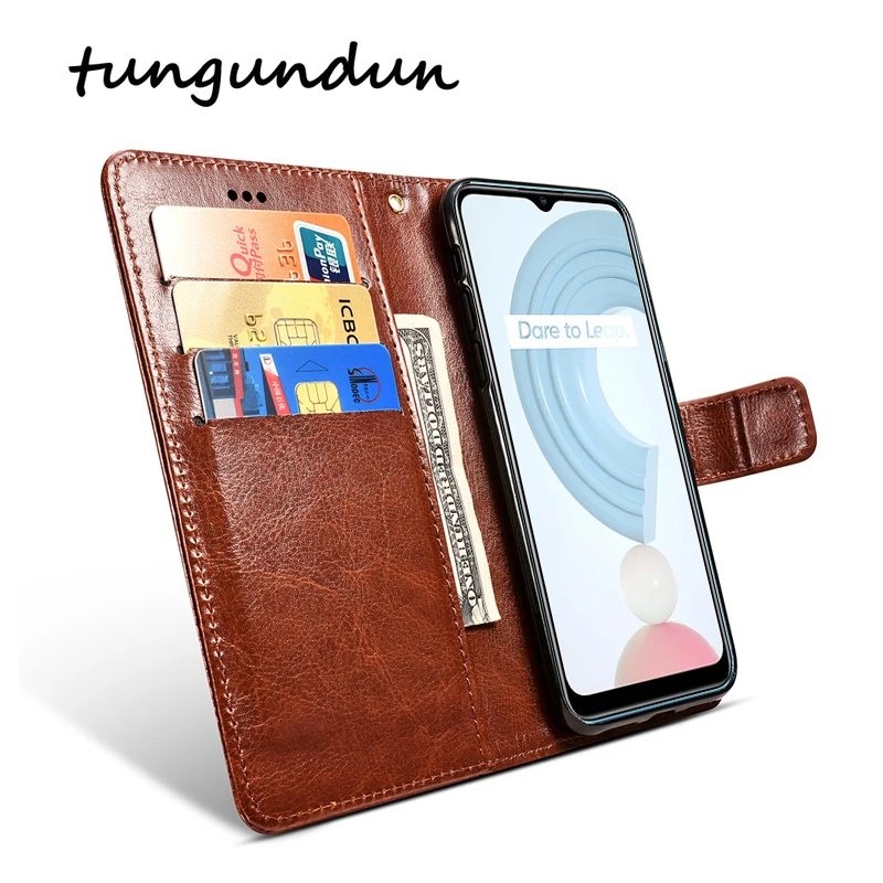 Чехол для OPPO Realme C21 Etui откидной чехол телефона кожаный бумажник-книжка C 21