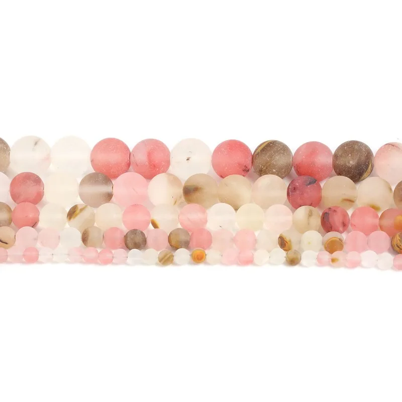 

Natural stone watermelon red tourmaline crystal round beads loose spacer beads making DIY for bracelet jewelry