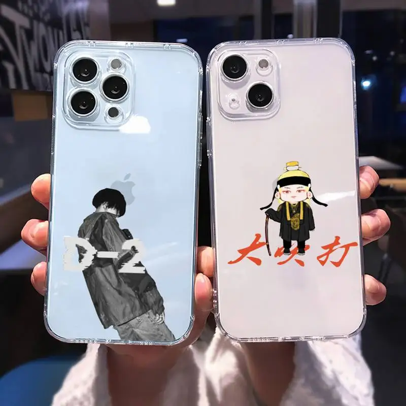 

Agust D suga Phone Case For iphone 13 12 11 8 7 plus mini x xs xr pro max Transparent soft