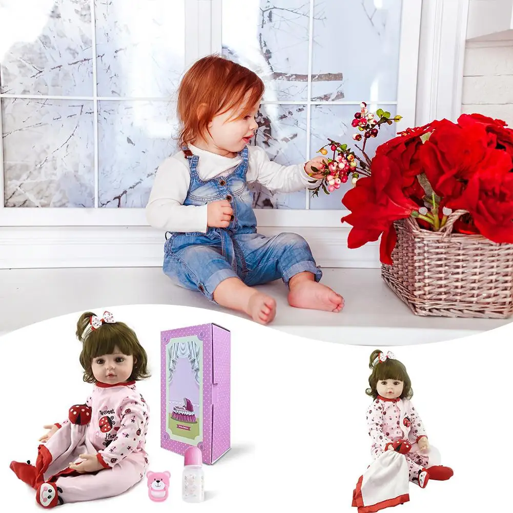 

24inch Fashion Doll Soft Vinyl Reborn Baby Playmate Kids Toys Pretend Toys Christmas Birthday Gift Photography Props