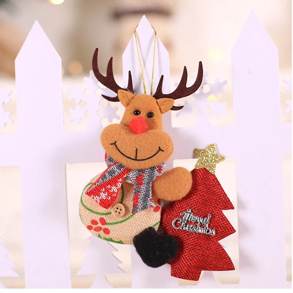 Рождественские Модные украшения подарок Санта Клаус снеговик резина олень