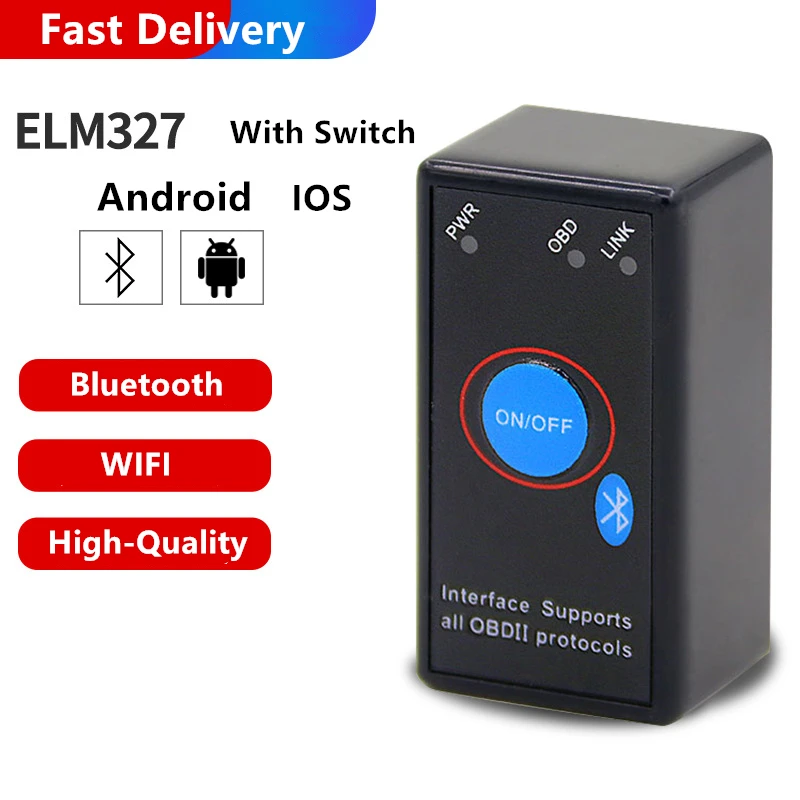 ELM327 Bluetooth-совместимый V1.5 PIC18F25K80 чип 4 МГц кристалл Wifi для Android/IOS/ПК OBDII