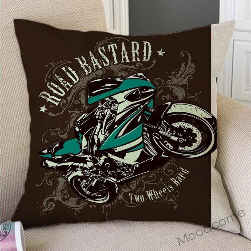 Чехол для подушки в стиле ретро с буквенным принтом байкеров клубных декораций