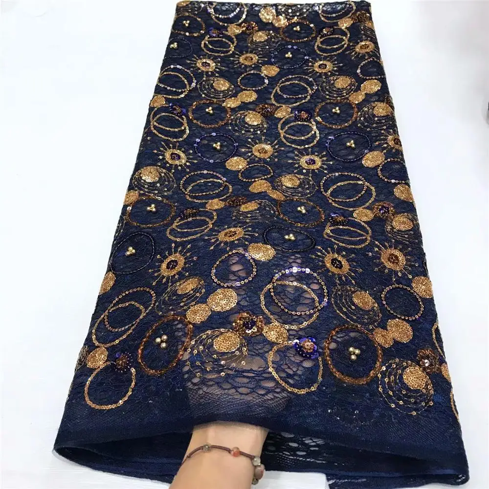 Новинка 2020 африканские бусины кружевная ткань Высококачественная французская