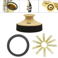 alto sax accessories kit with abs saxophone mute rubber protector silencer ring 10pcs reeds saxophone accessories
