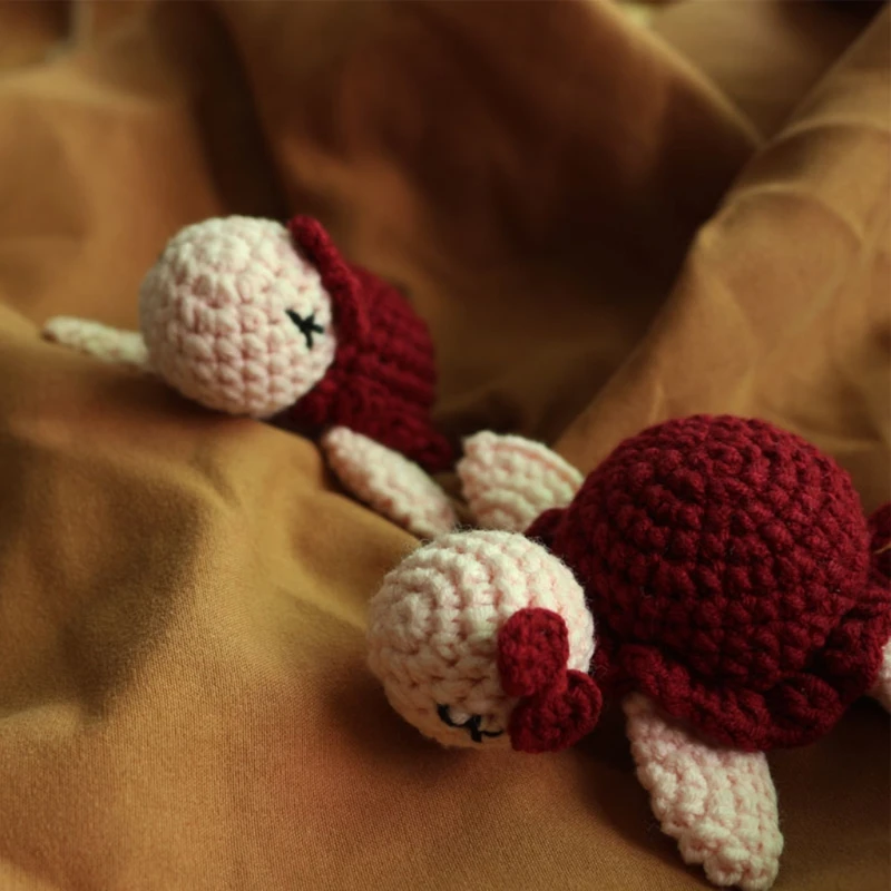 

DIY Crochet Tortoise Bead Pacifier Clip Chain Accessories Baby Teething Soother Handmade Knitting Turtle Crib Sensory Toy