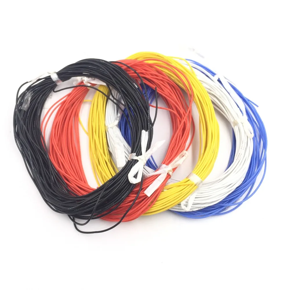 5 м/лот 22AWG силиконовый провод Ультра гибкая тестовая линия Силикагель кабель высокая температура провода мягкая Луженая Медь модель проводника
