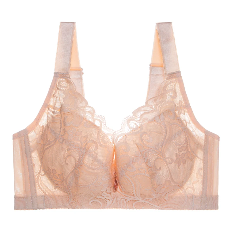 

Sexy Lace Bra ultra-thin Large No Steel Ring Gathered To Adjust The Bra Fashion Comfortable Ladies Underwear