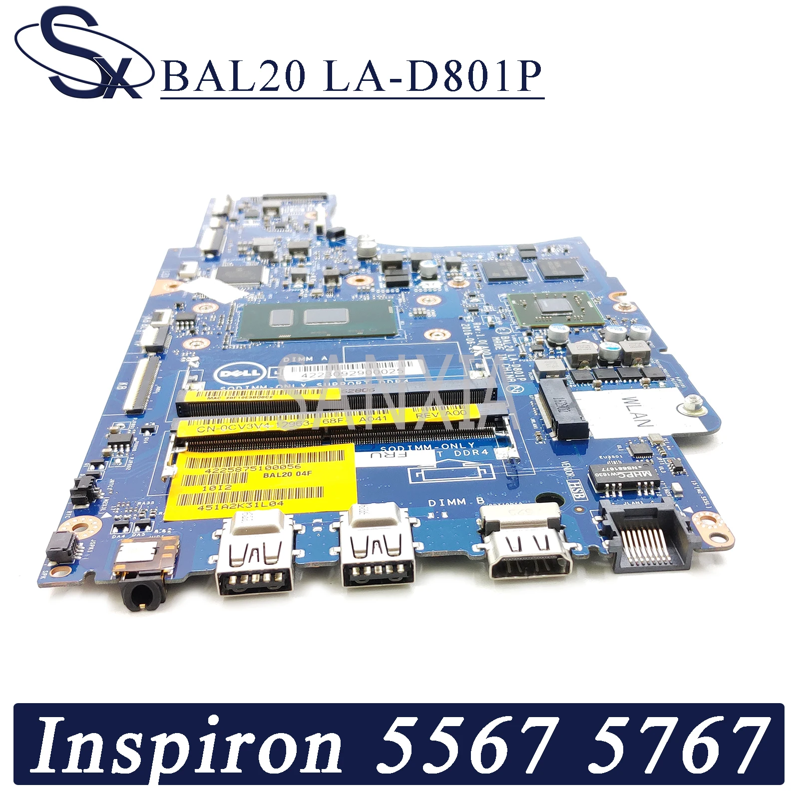 Материнская плата KEFU для ноутбука Dell Inspiron 15 5567 17 5767 оригинальная материнская