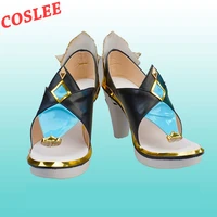 coslee genshin impact cosplay shenhe shoes cosplay shen he high heels for women 2021 hot game