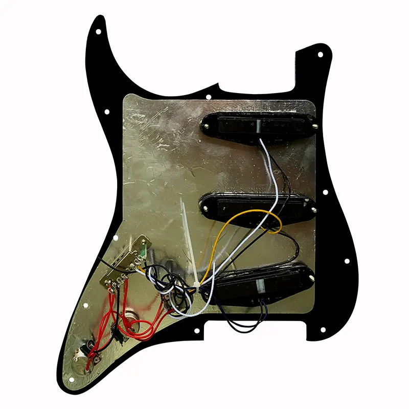 Pleroo Custom Quality Black DIY assembled ST guitar fork pre-wired with 60's vintage Alnico 5 pickup Parts 11 screws | Спорт и