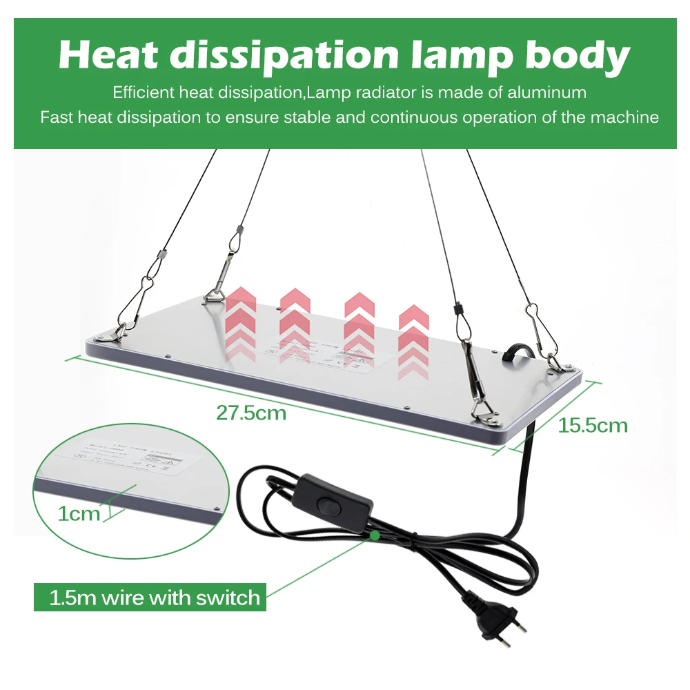 Светодиодная лампа полного спектра для выращивания растений Samsung LM281b 600 Вт | Лампы