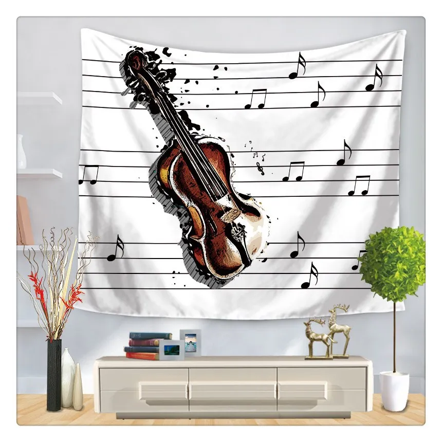 Стене висит в виде скрипичного ключа гобелен покрывало Домашний декор хиппи