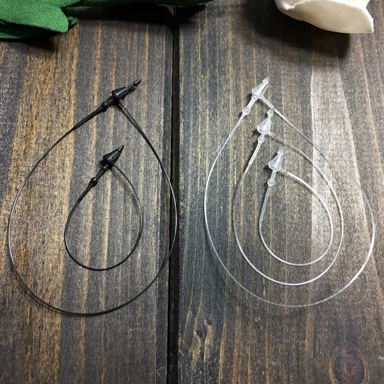 Plastic String Loop Locks Snap Lock Pins Security Tag Apparel Label Tags Fasteners pins Garments Seal |
