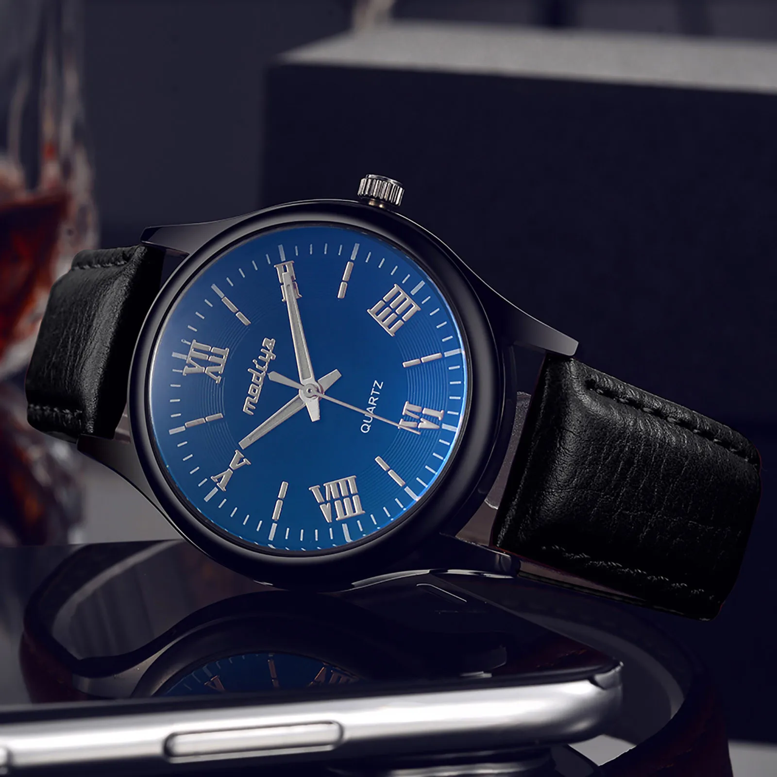 

Luminous Quartz Watch Men Ladies 2021 Business Leather Strap Watch for Men Casual Watchwrist Gift Zegarek Damski Drop Ship