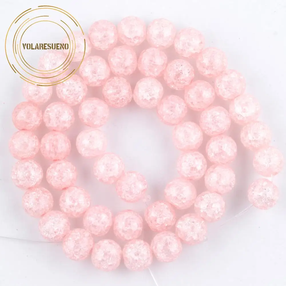 Натуральный розовый трещины на снежную погоду с украшением в виде кристаллов