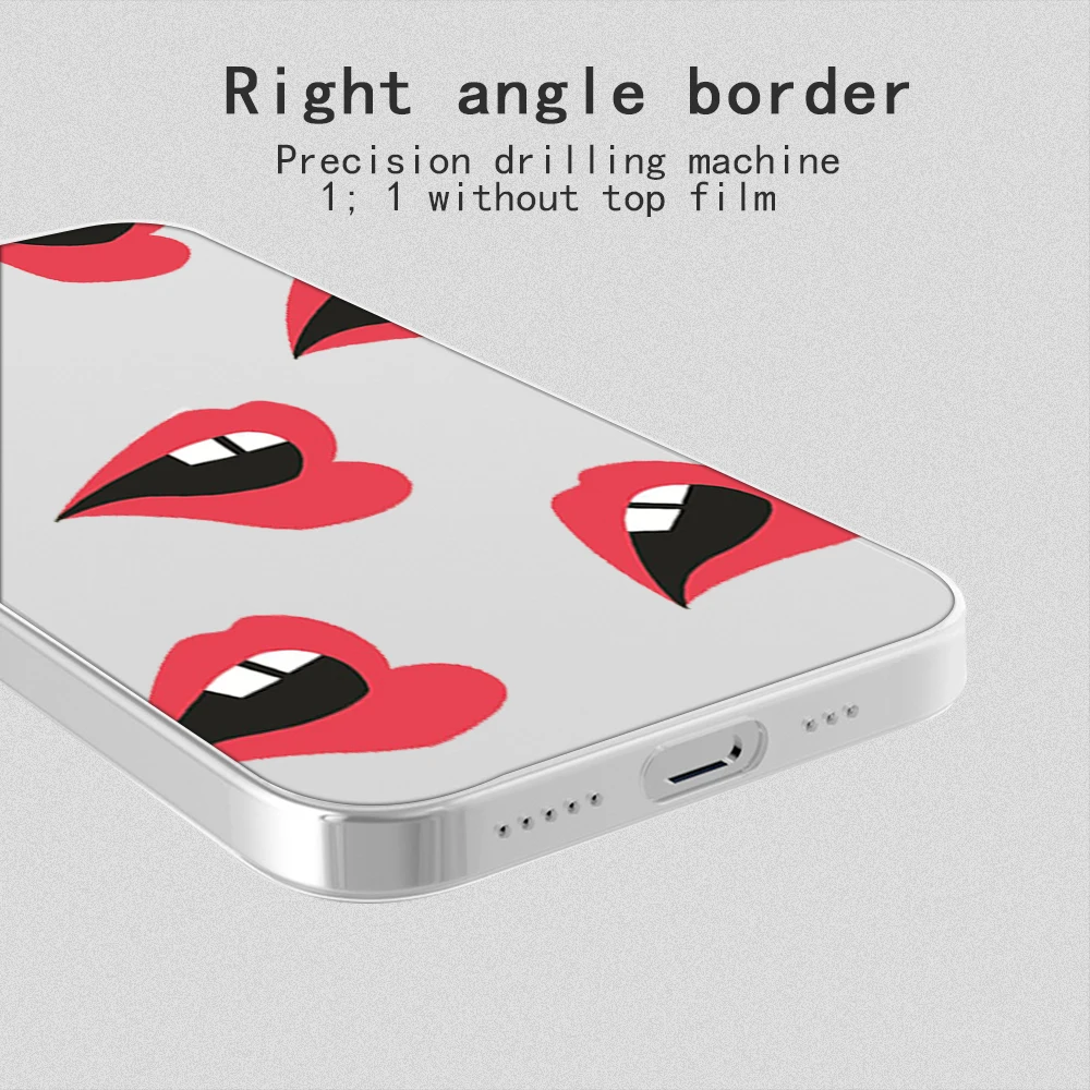 Роскошный милый силиконовый чехол с сексуальными губами для IPhone 12 Pro 11 XR XS Max Mini 7X8 6