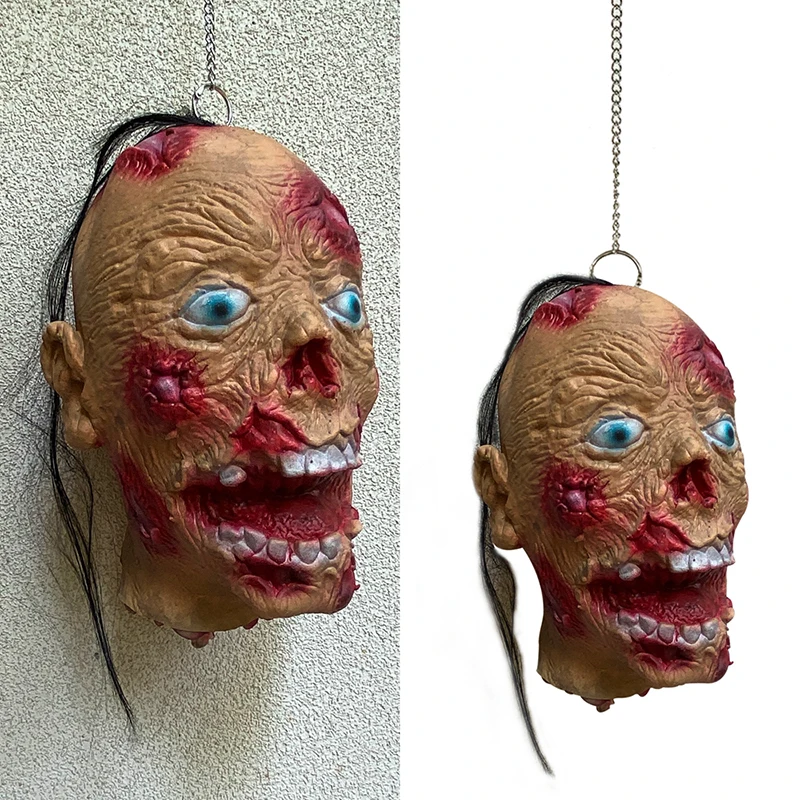 

Creepy Head Hanging Ornament Scary Latex Masque Halloween Props Decoration for Festival Party Masquerade B2Cshop