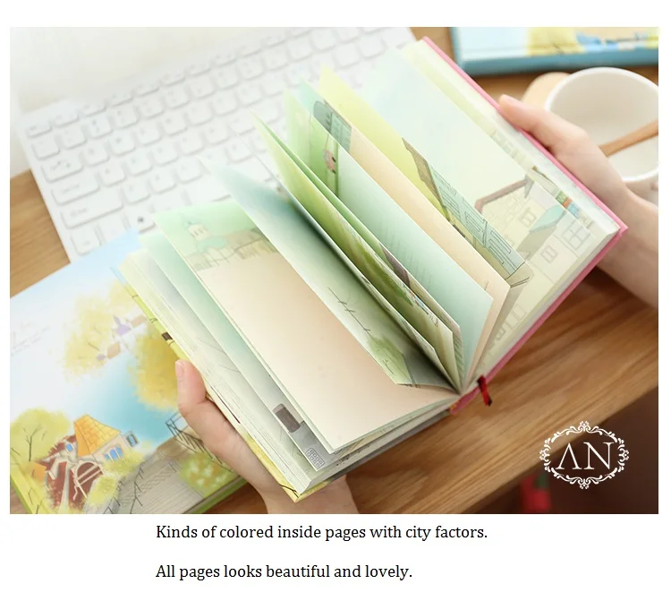 Милый корейский цветной блокнот для письма студентов толстая книга