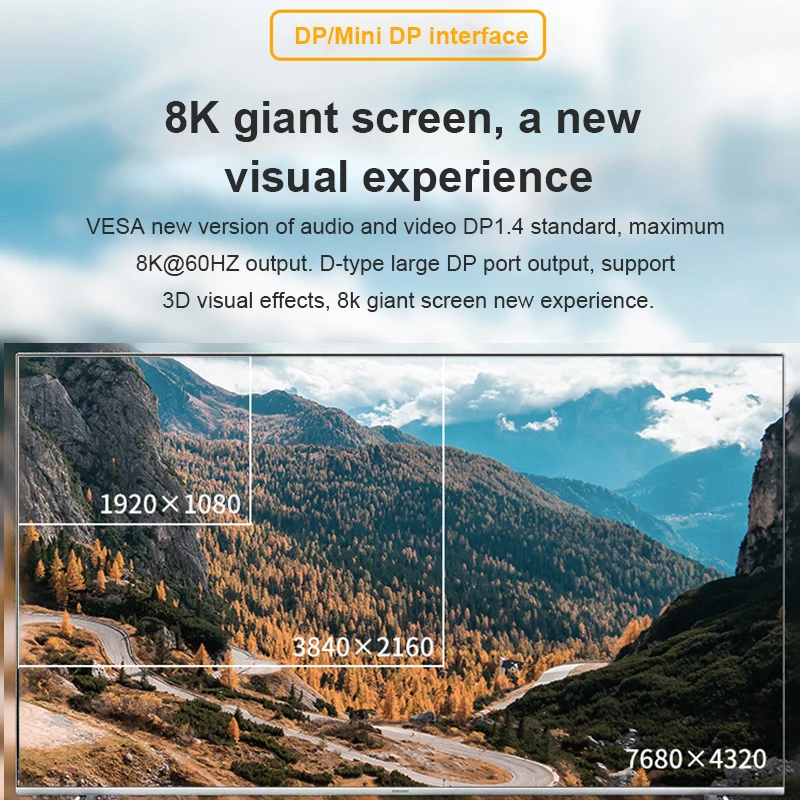 Новинка 8K Type-C в HDMI-совместимый/VGA/DP/RJ45/Mini DP 3D эффекты HD видео конвертер 4K 60 Гц USB Type C
