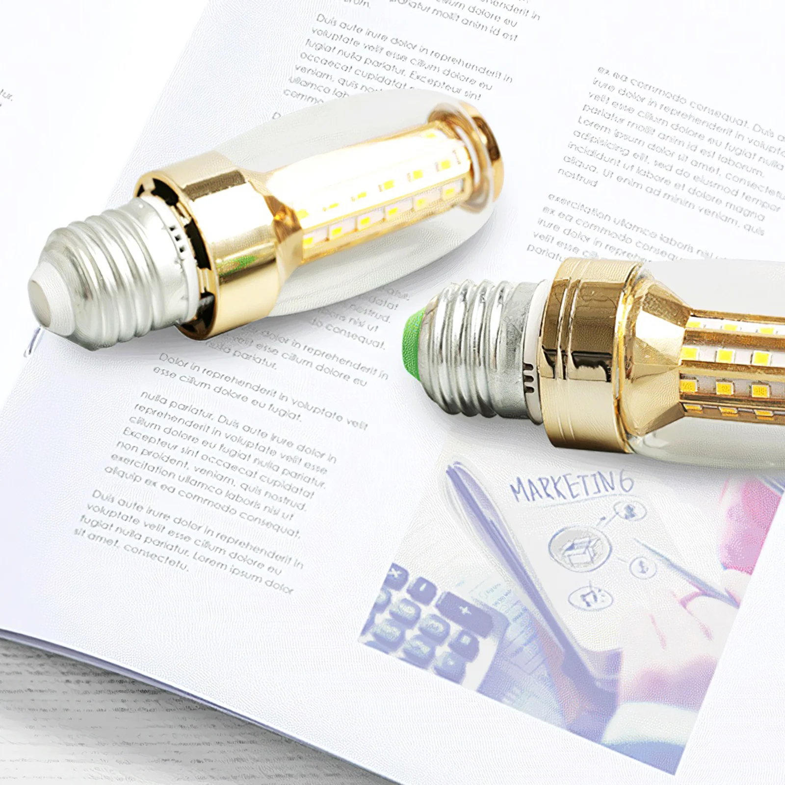 

E14 E27 Bulb Maize 12W 60 LED Bright 360 Degrees Beam Decorative Illumination Bulb Energy Saving Cylindrical Bulb For Bedroom