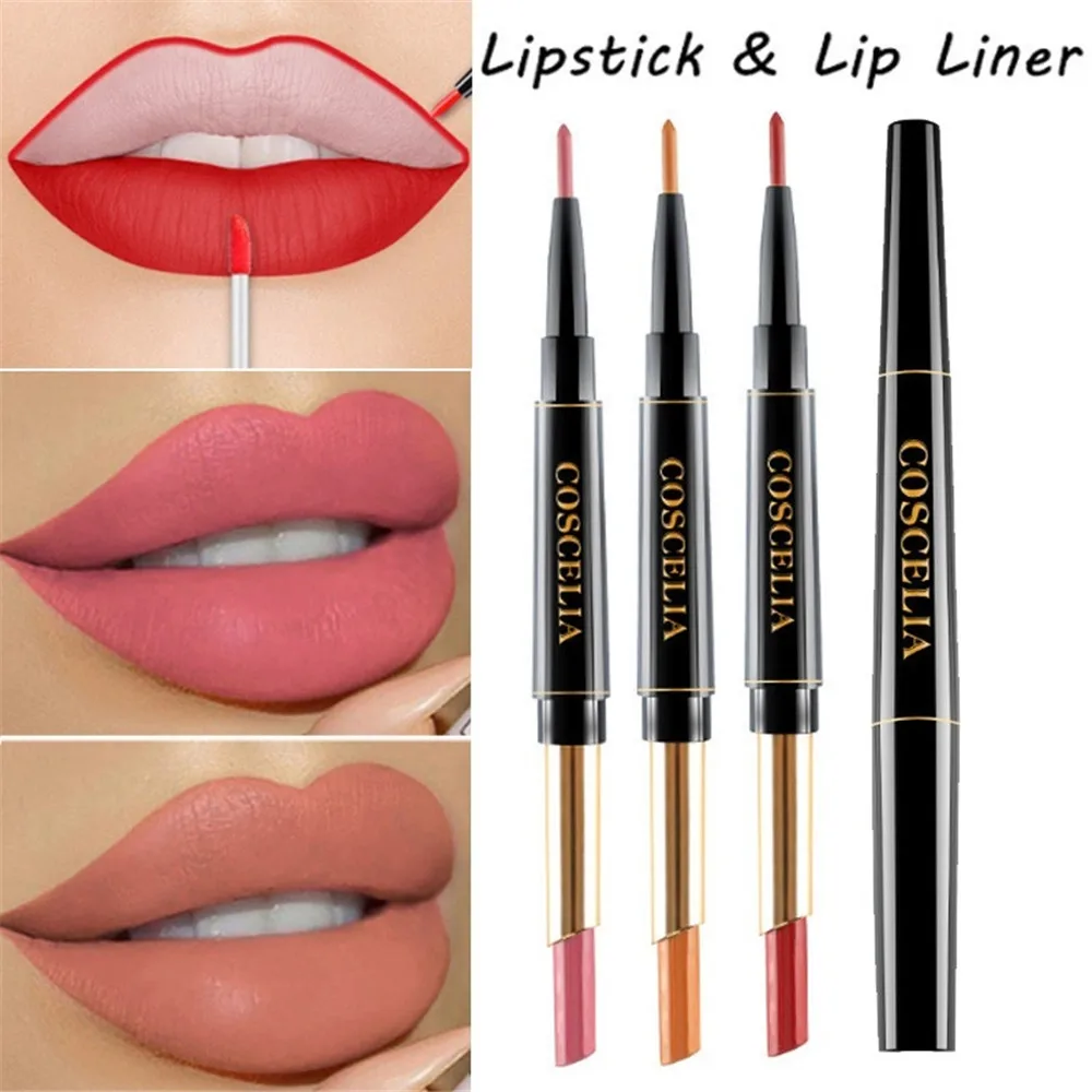 Матовая губная помада-карандаш 2 в 1 водостойкая стойкая помада для макияжа губ