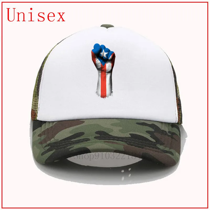 Флаг Пуэрто-Рико на поднятом сжатом Кулаке Кепка для мужчин шляпа шикарные шляпы