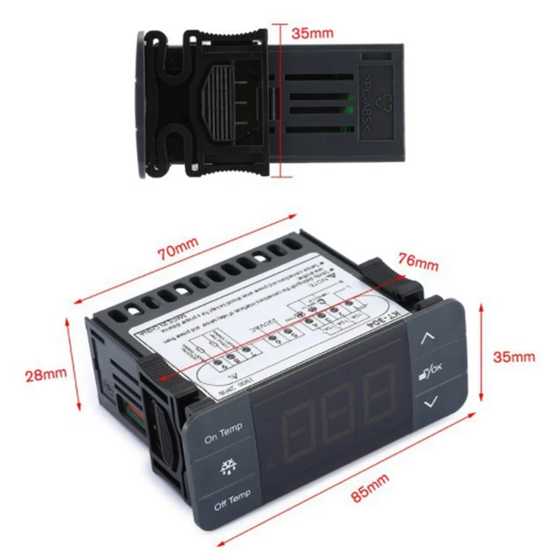 

KT-304 Digital Temperature Controller Thermoregulator Thermocouple Sensor with Refrigeration Defrost Fan Function 220V
