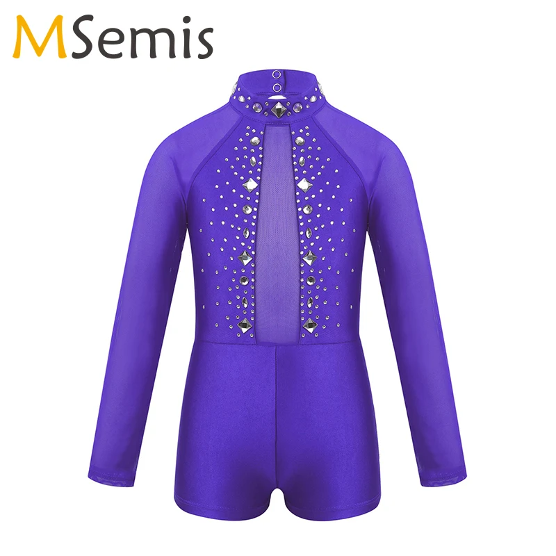 Балетный танец гимнастика трико для девочек Дети Biketard выступление на сцене