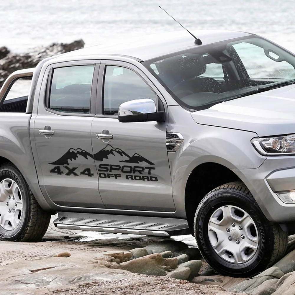 2 шт. наклейки на боковые двери автомобиля для Ford Raptor Ranger VW Amarok Isuzu Dmax Mitsubishi L200 Triton