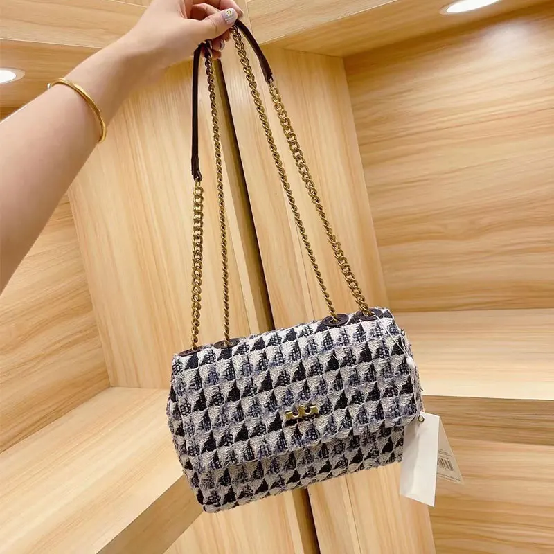 

Leather soft cowhide design stitching handbags large capacity new metal chain bag shoulder diagonal bag