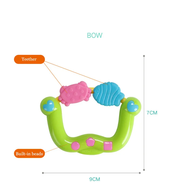 Многоцветный toys for baby 0-12 month plastic Animal model toy toddler boy teether rattle crib mobile frog toys for children sensory toys - Цвет: Многоцветный