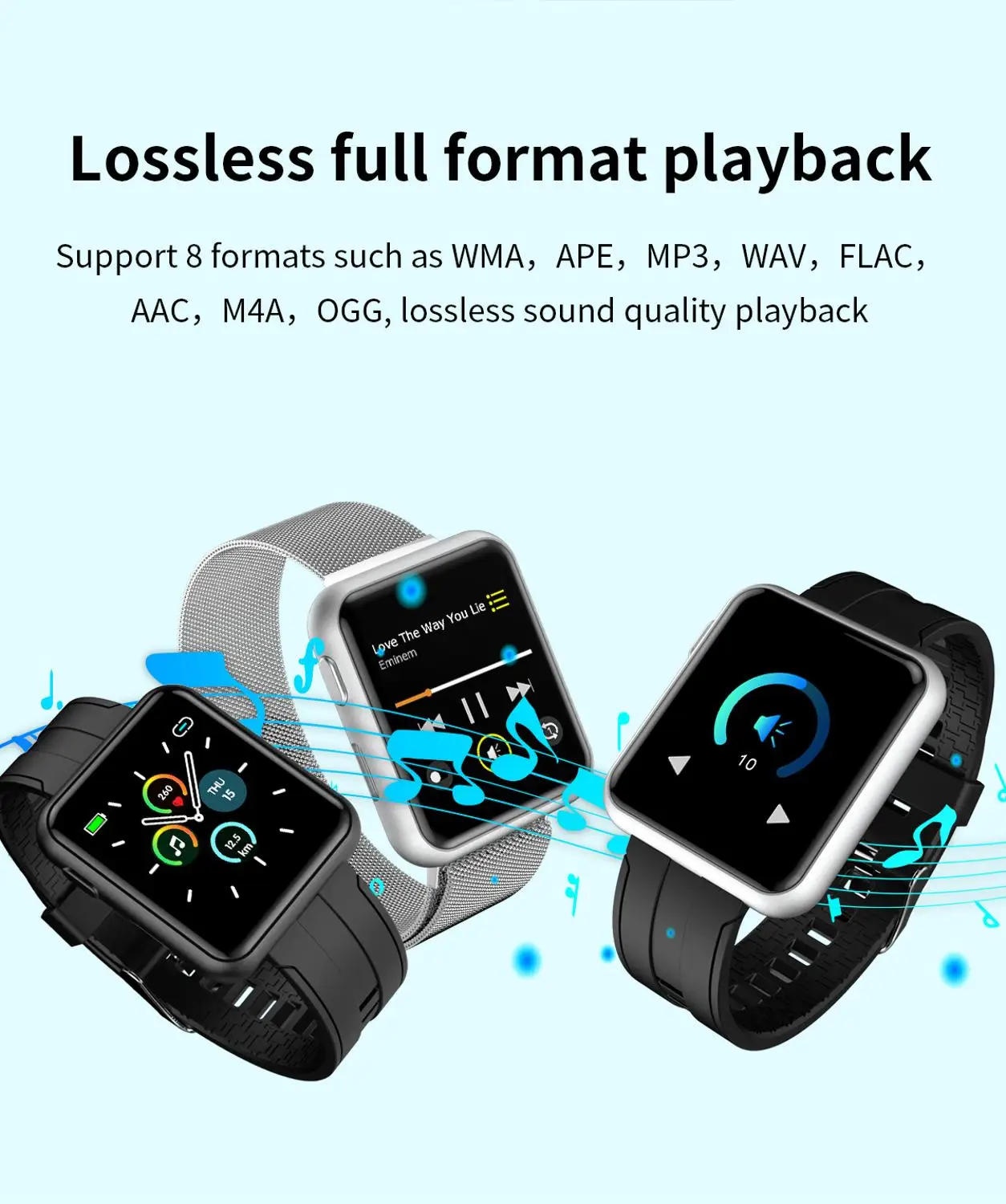 Bluetooth браслет встроенный 8G монитор кровяного давления с памятью