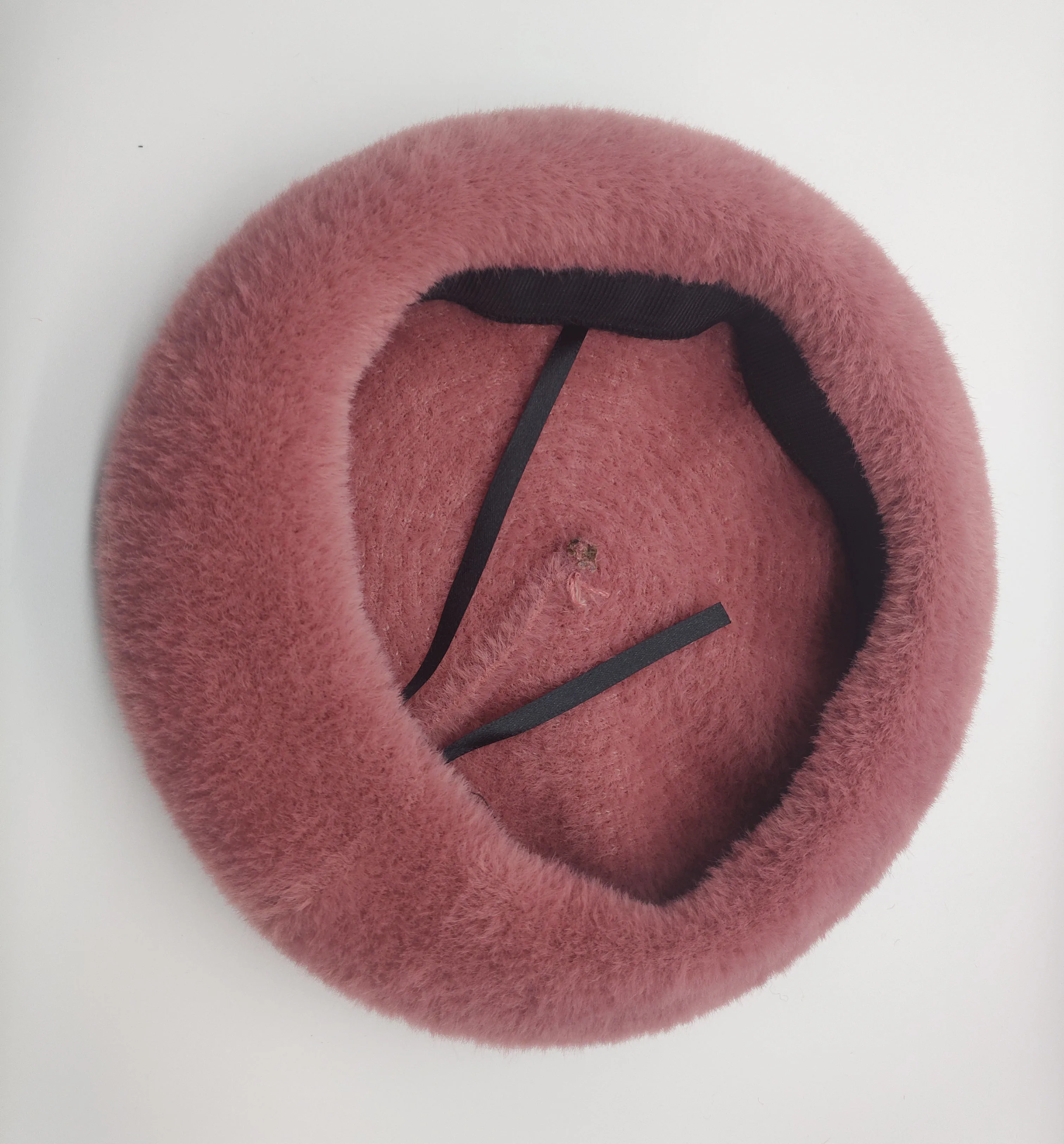 Женская Повседневная зимняя теплая шапка карамельного цвета Дамский берет для