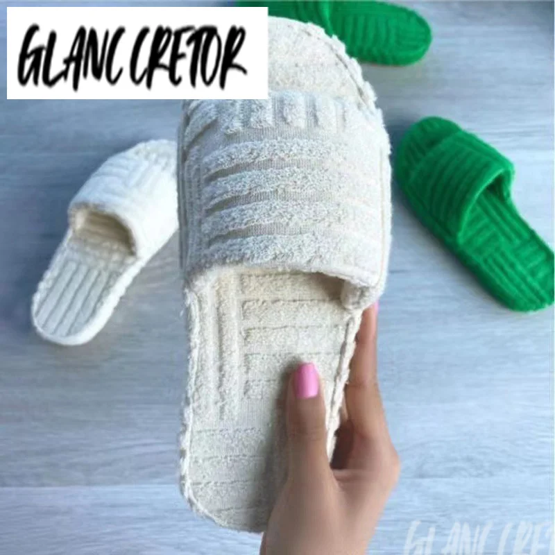 

Тапочки женские зимние с открытым носком, хлопковая домашняя обувь, сланцы, толстая нескользящая подошва, для дома, большие размеры