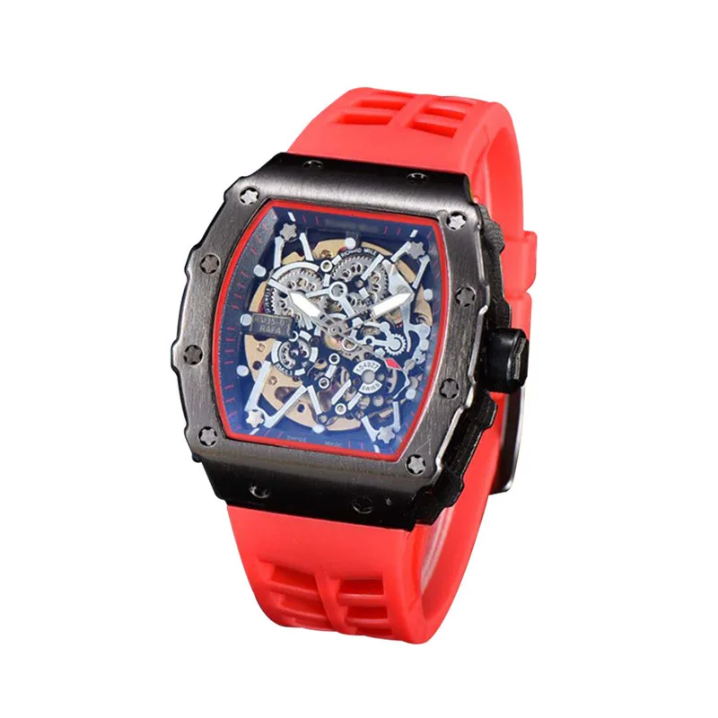 

2021 men's watch European and American carbon fiber grain fashion brand quartz watch Black pointer quartz Sports Watch