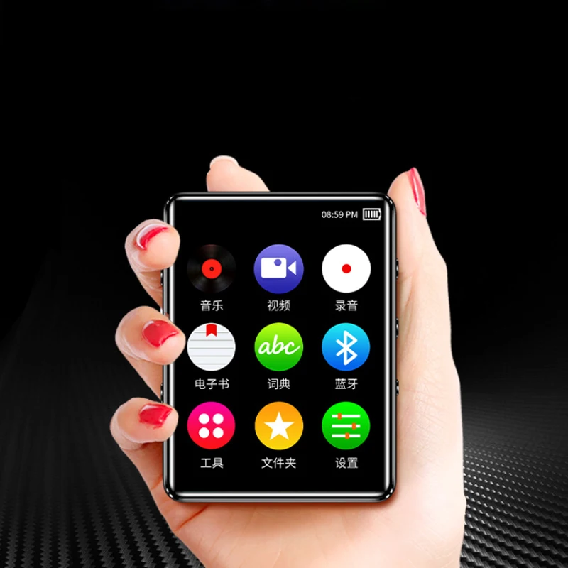 Полноэкранный Bluetooth 5.0mp3 плеер X60 MP4 с сенсорным экраном 1 8 дюйма Built in Speaker радио