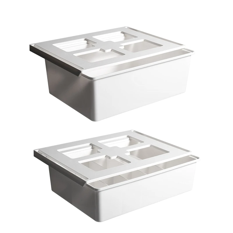 

Self Adhesive Under Desk Drawer Storage Box Hidden Organizer Holder for Socks