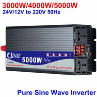solar panel 3000w 4000w 5000w 12v 24v pure sine wave inverter power generator system 220v voltage transformer power converter