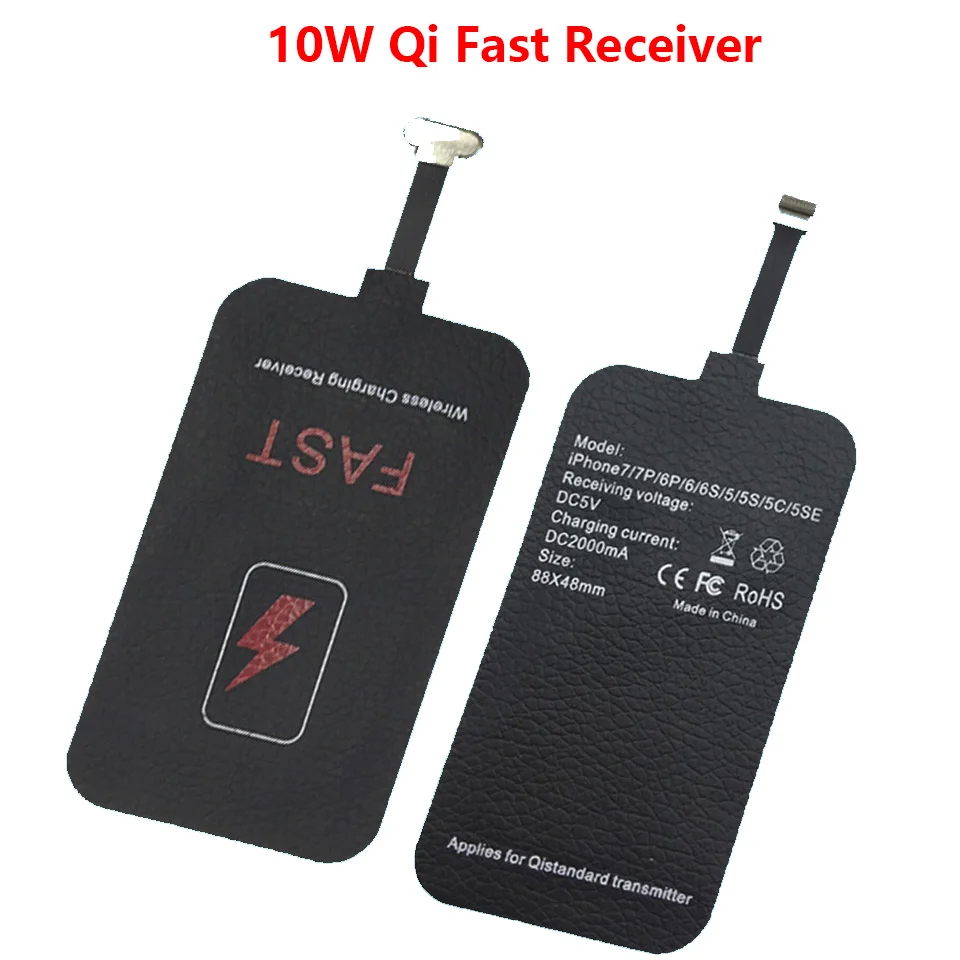 10W 5V/2A Qi Wireless Charger Receiver Phone Charger Coil USB-C For iPhone 4 5 5s 6 6s 7 7 Plus Xiaomi Type-C Fast Receptor